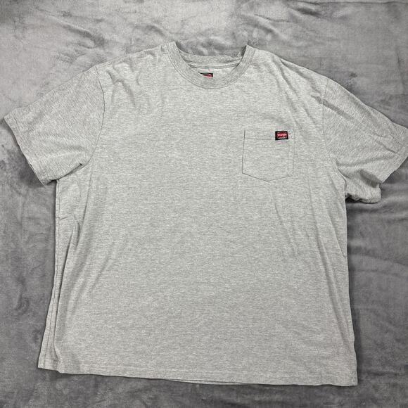 Wrangler Workwear Short Sleeve T Shirt 4XL (58-60) Front Pocket Lot Gray Black - Picture 6 of 10